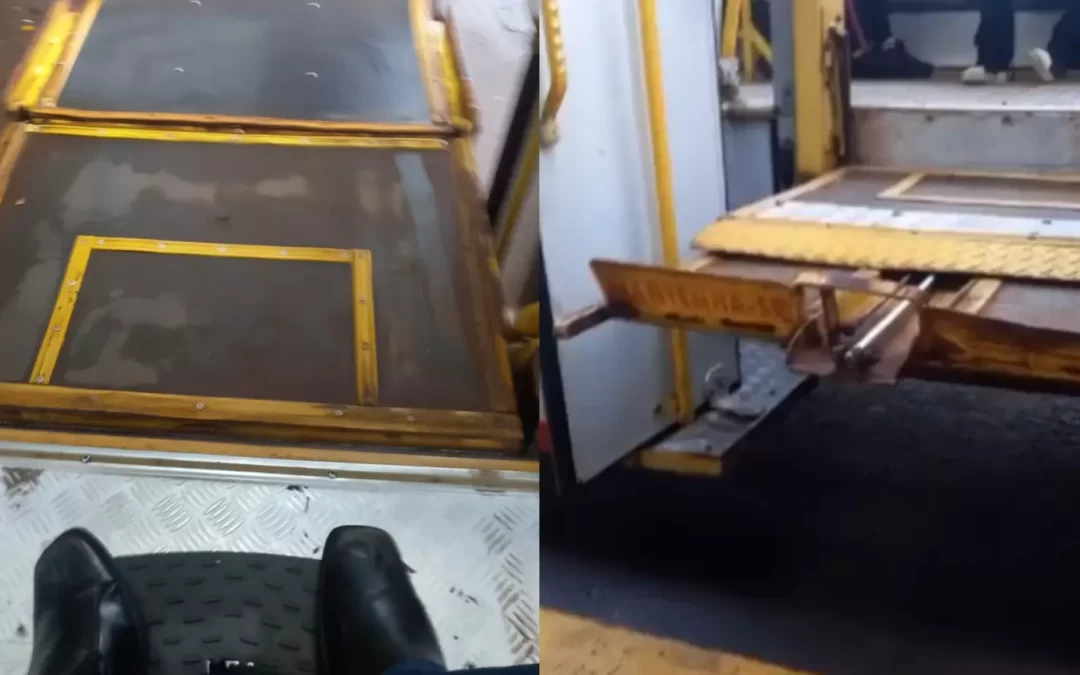 Cansado de ficar para trás, usuário denuncia falha em elevador de transporte coletivo: ‘quase todo dia’