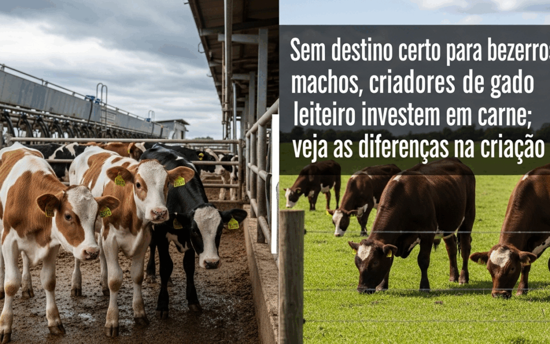 Sem destino certo para bezerros machos, criadores de gado leiteiro investem em carne; veja as diferenças na criação