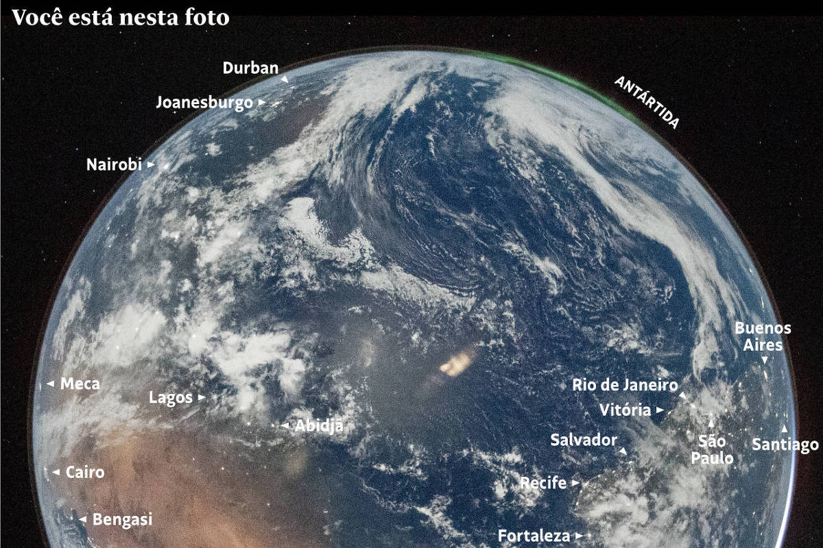 Confira cidades que aparecem em fotos da Terra feitas pela Artemis 2